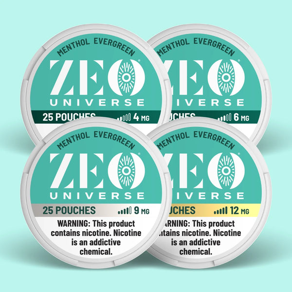 Menthol Evergreen Nicotine Pouches – ZEO Universe